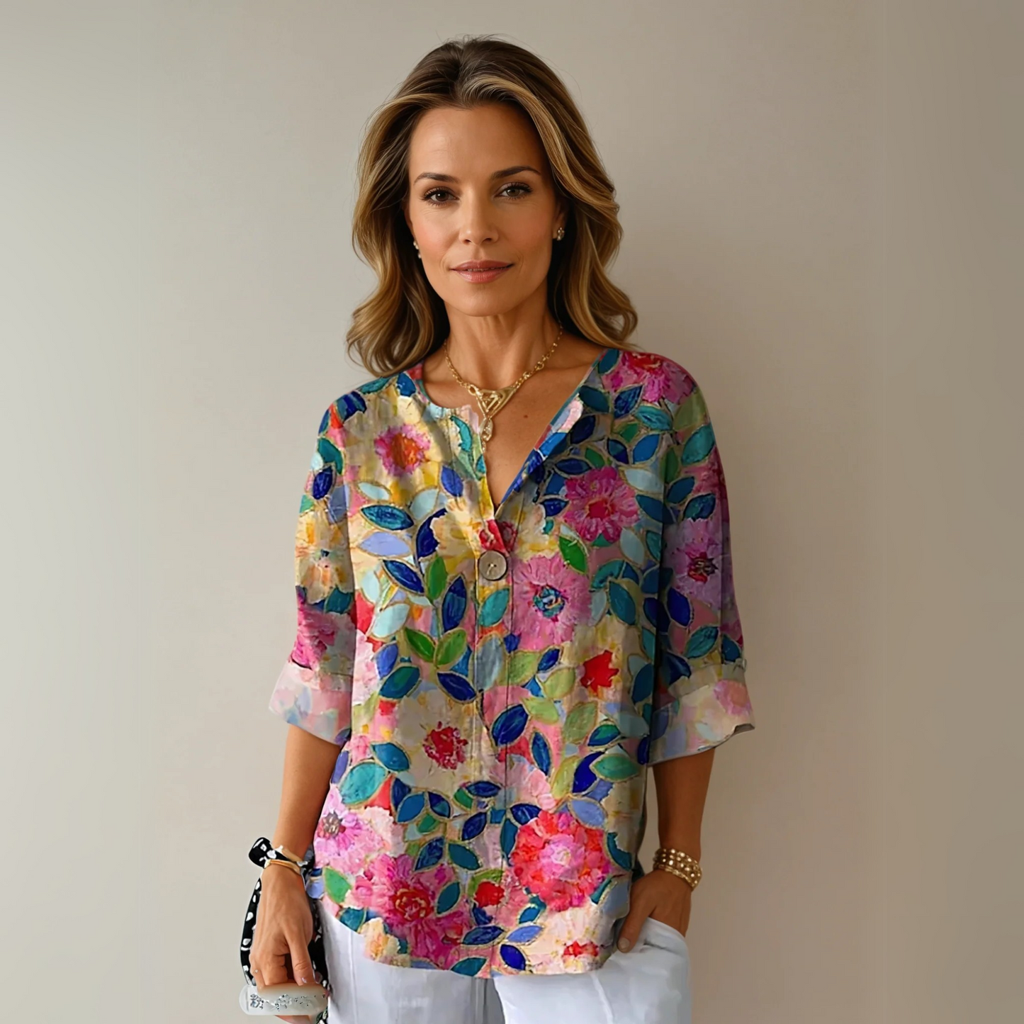Michela | Breathable Floral Women's Elegant Blouse