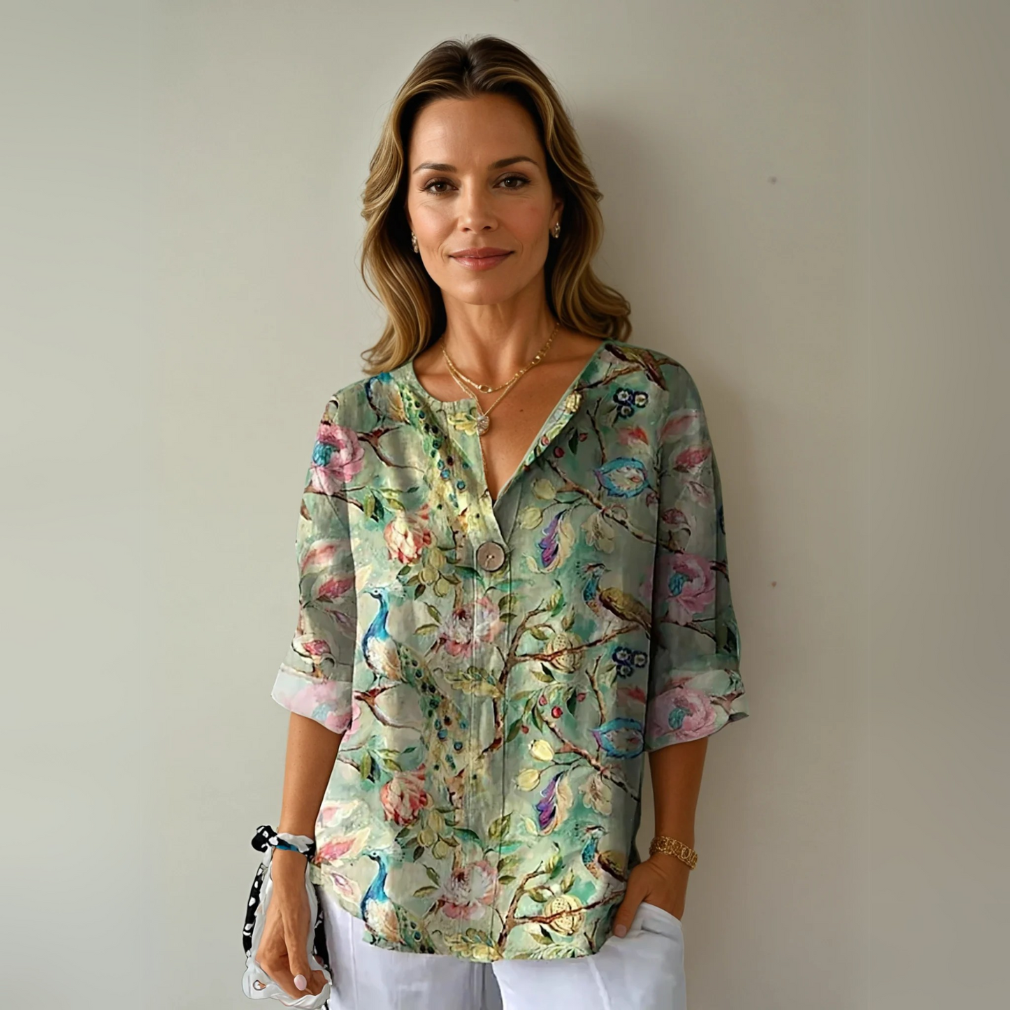Michela | Breathable Floral Women's Elegant Blouse