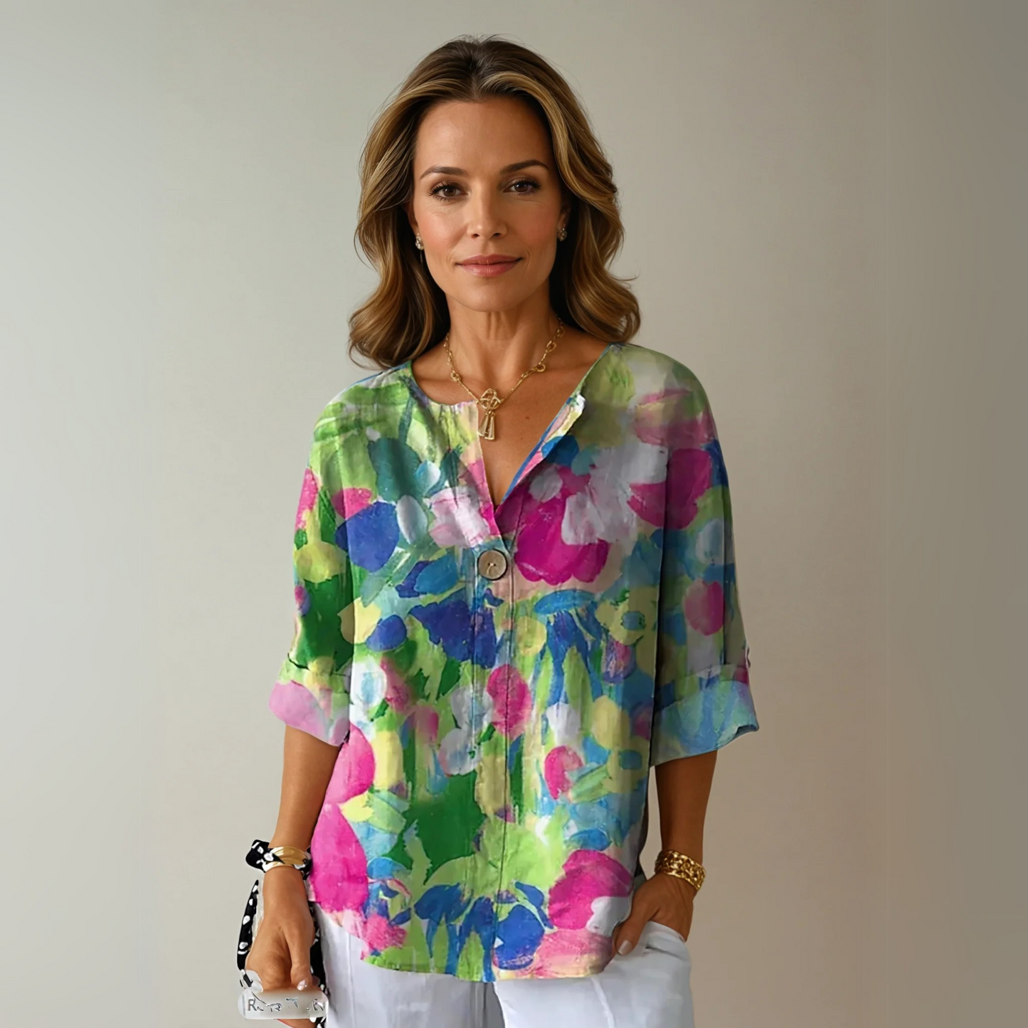Michela | Breathable Floral Women's Elegant Blouse