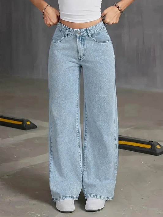 Alessina | Women's Wide-Leg Relaxed Summer Jeans