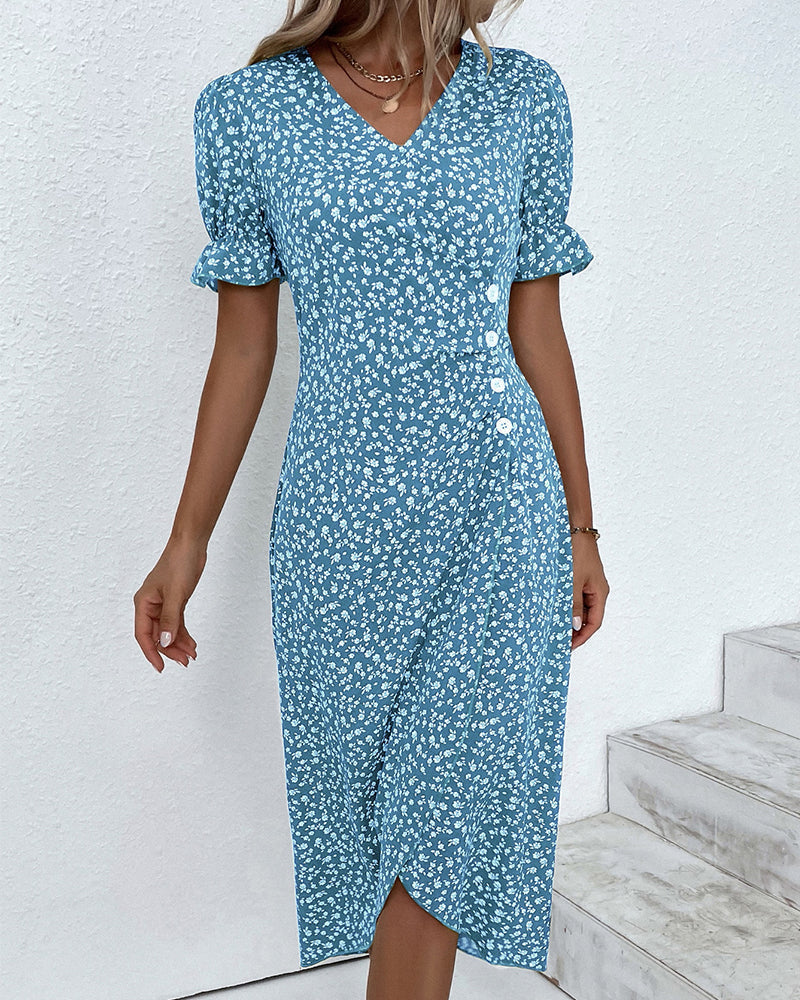 Skye | Women's Midi V-Neck Floral Print