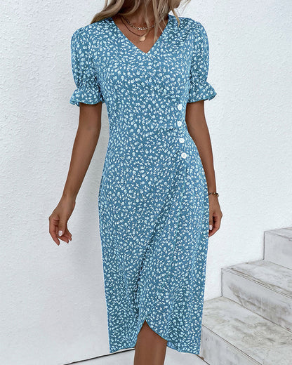 Skye | Women's Midi V-Neck Floral Print