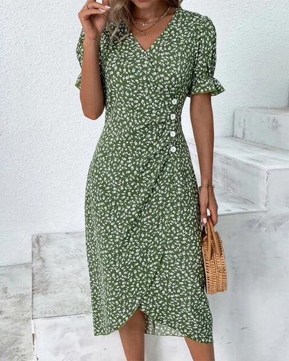 Skye | Women's Midi V-Neck Floral Print