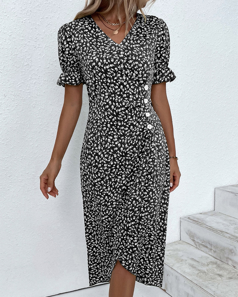 Skye | Women's Midi V-Neck Floral Print
