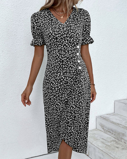 Skye | Women's Midi V-Neck Floral Print