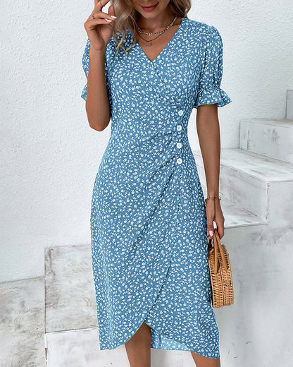 Skye | Women's Midi V-Neck Floral Print