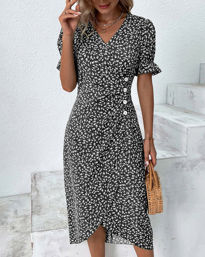 Skye | Women's Midi V-Neck Floral Print