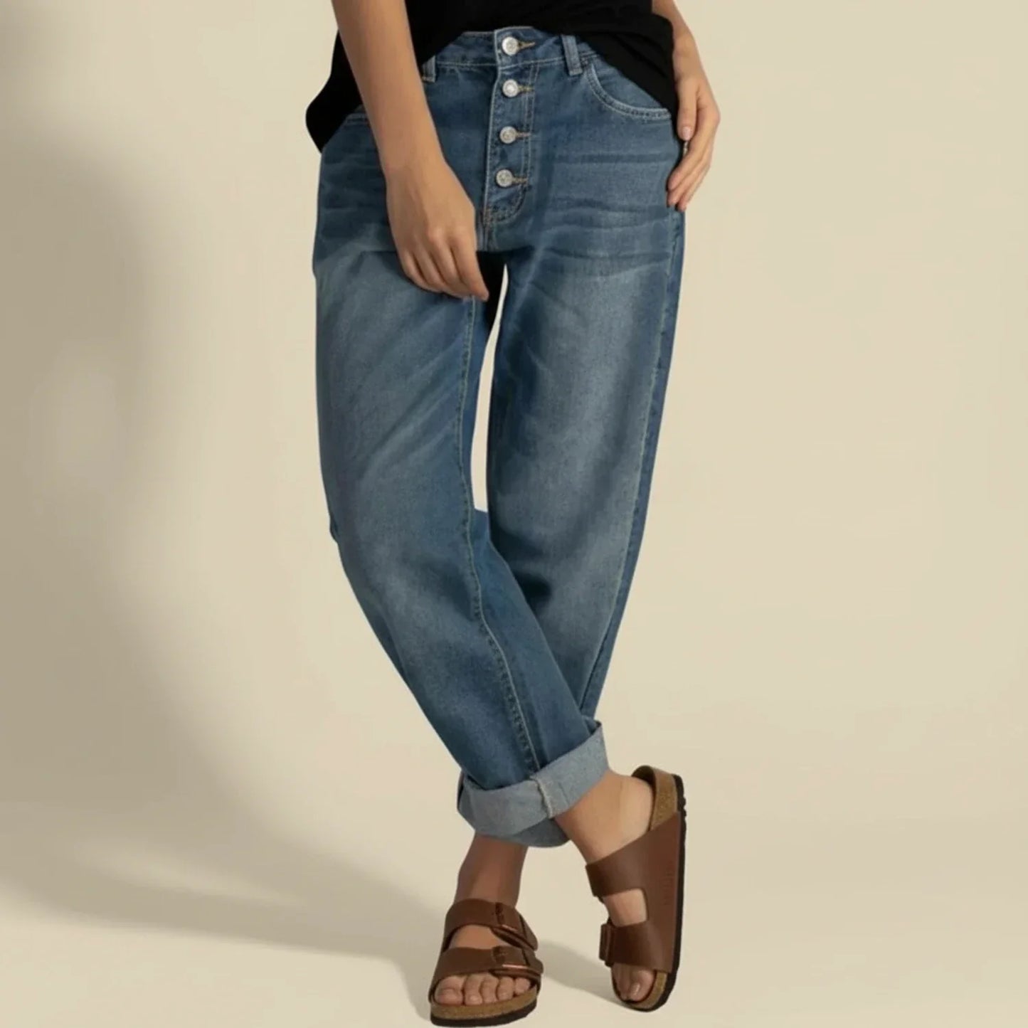 Jessica | Women's High-Waist Relaxed Summer Jeans