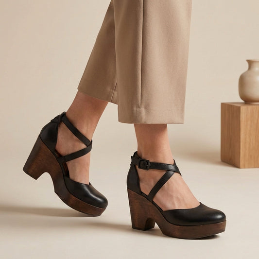 Edith | Women's Block Heel Strap Platform Heels