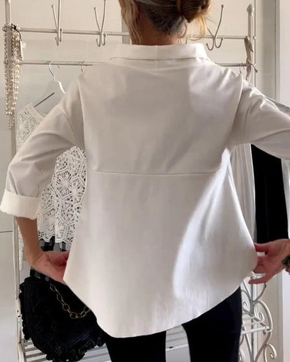 Mia | Women's Cowl Neck Top 3/4 Sleeve Relaxed Fit