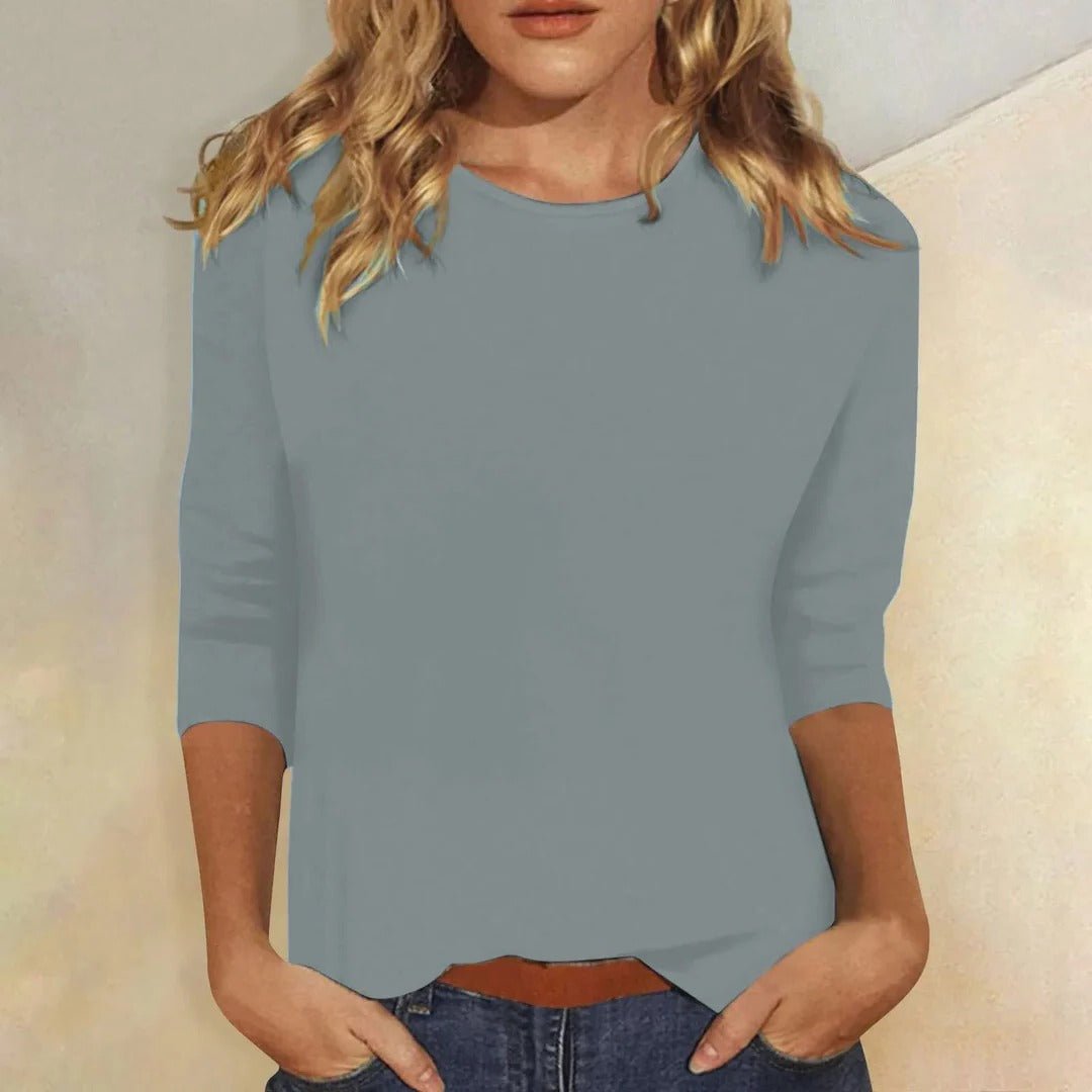 Amelia | Women's Crew Neck 3/4 Sleeve Top Regular Fit