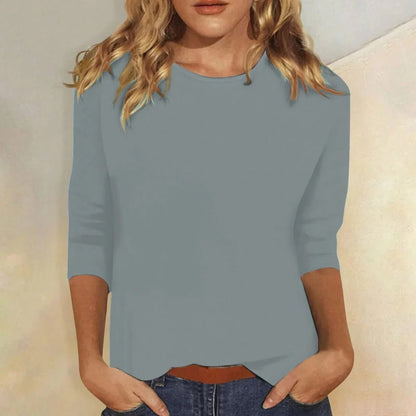 Amelia | Women's Crew Neck 3/4 Sleeve Top Regular Fit