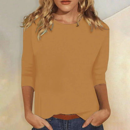 Amelia | Women's Crew Neck 3/4 Sleeve Top Regular Fit
