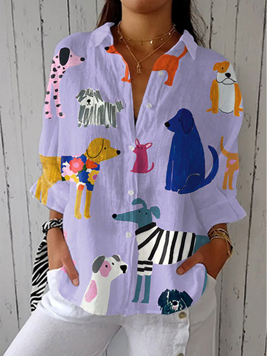 Antonina | Women's V-Neck Relaxed Elegant Blouse
