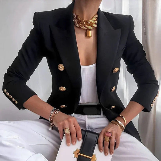 Doriana | Women's Tailored Structured Double-Breasted Blazer