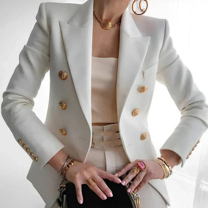 Grace | Women's Double-Breasted Blazer with Gold Buttons