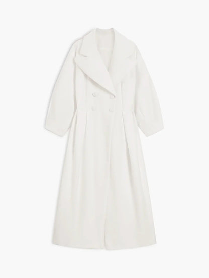 Perrine | Women's Longline Double-Breasted Classic Tailored Coat