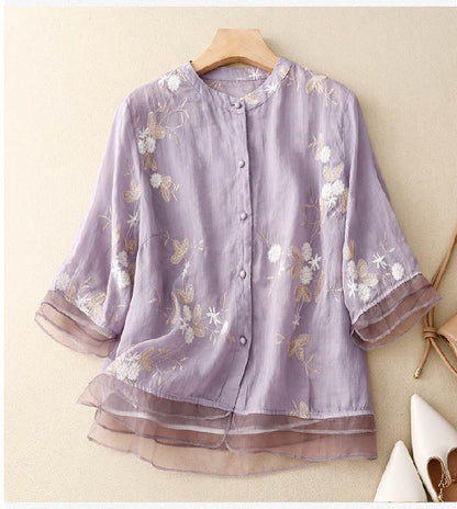 Sandra | Women's Breathable Floral Elegant Blouse
