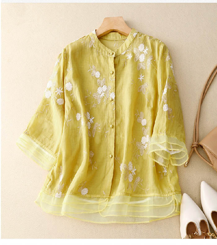 Sandra | Women's Breathable Floral Elegant Blouse