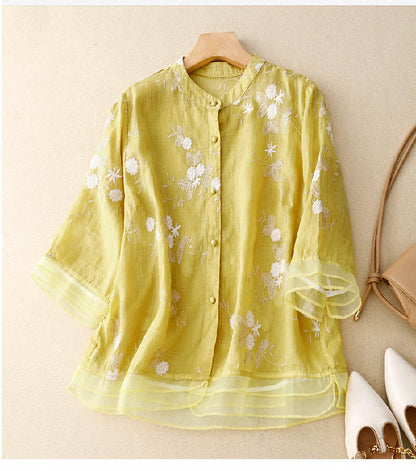 Sandra | Women's Breathable Floral Elegant Blouse