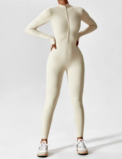 Carolin | Women's Spring Stretch Zip-Up Jumpsuit