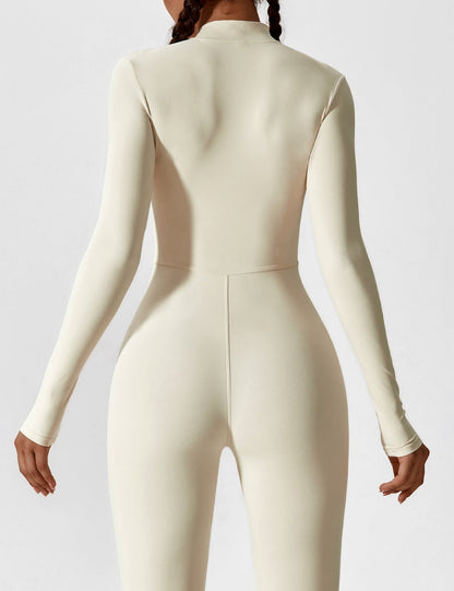 Carolin | Women's Spring Stretch Zip-Up Jumpsuit