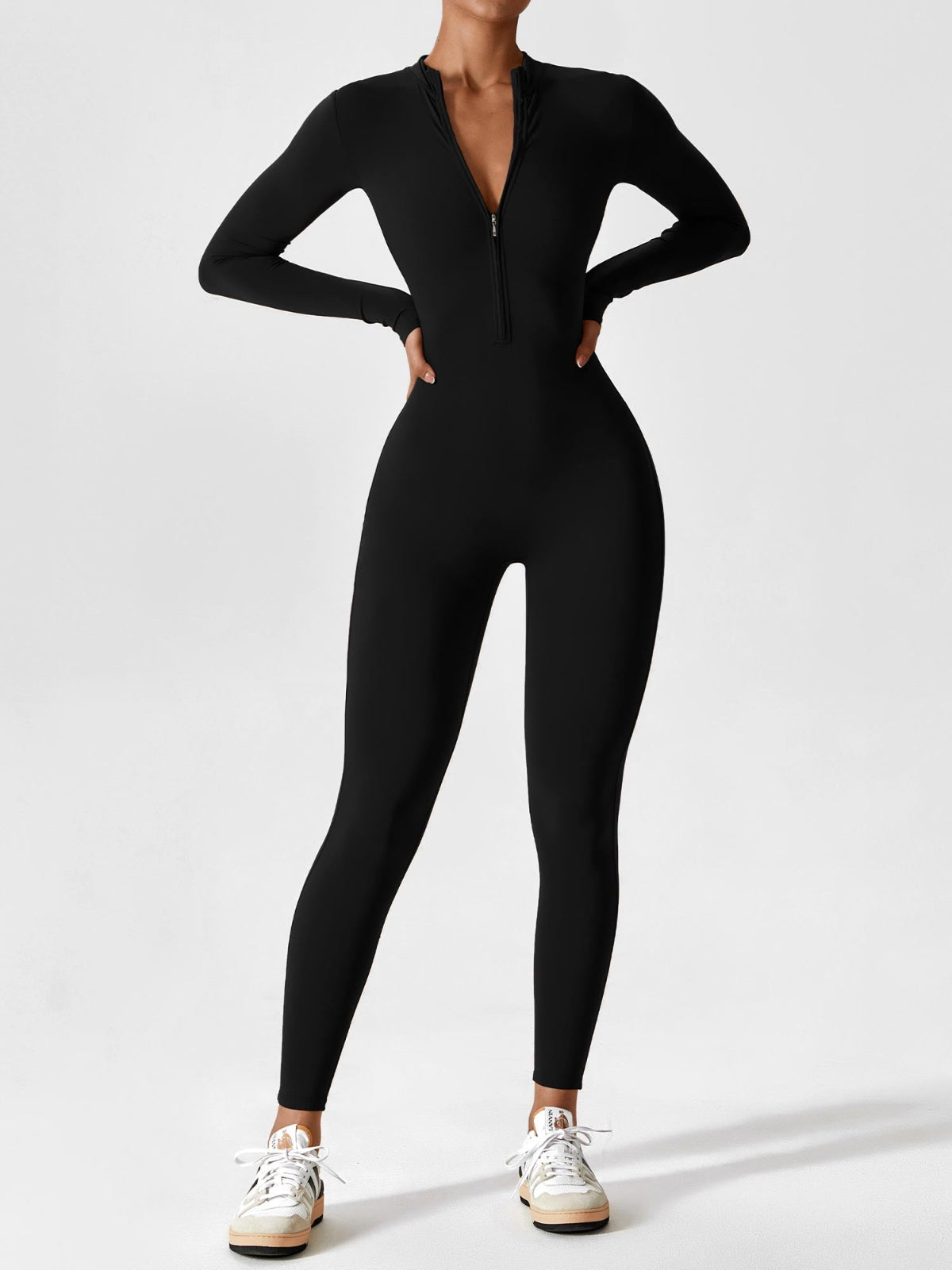 Carolin | Women's Spring Stretch Zip-Up Jumpsuit