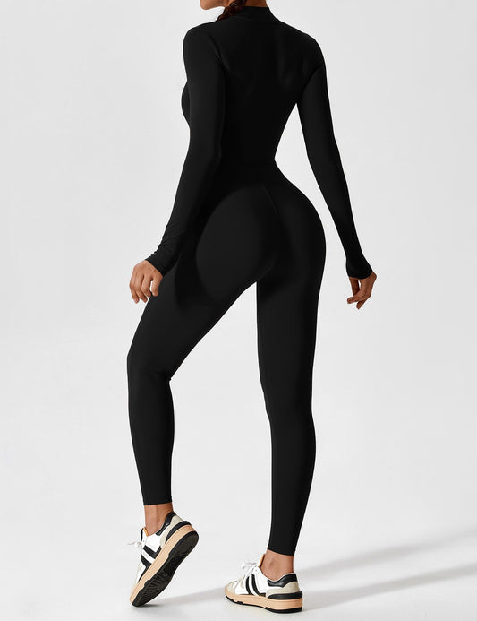 Carolin | Women's Spring Stretch Zip-Up Jumpsuit