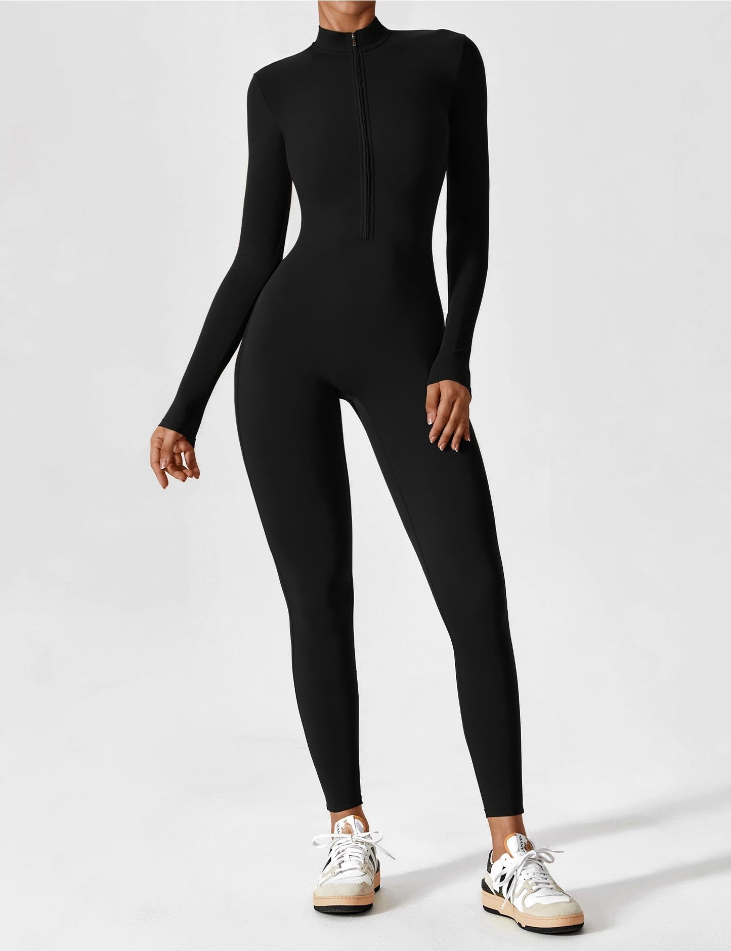 Carolin | Women's Spring Stretch Zip-Up Jumpsuit