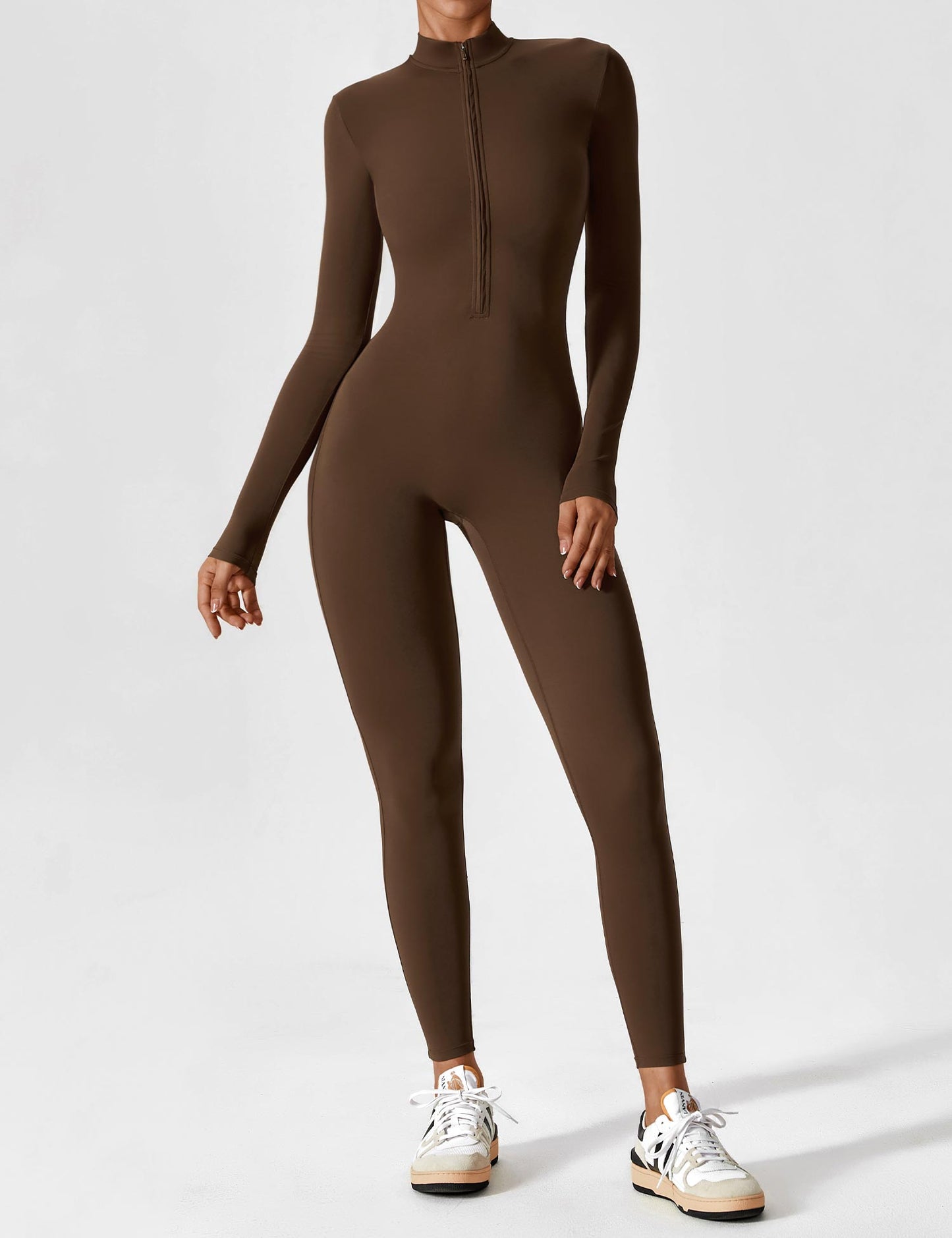 Carolin | Women's Spring Stretch Zip-Up Jumpsuit