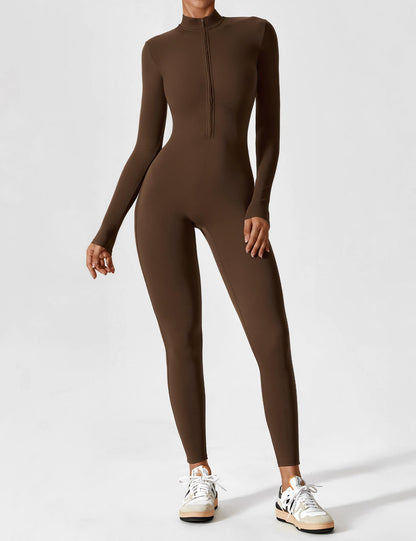 Carolin | Women's Spring Stretch Zip-Up Jumpsuit