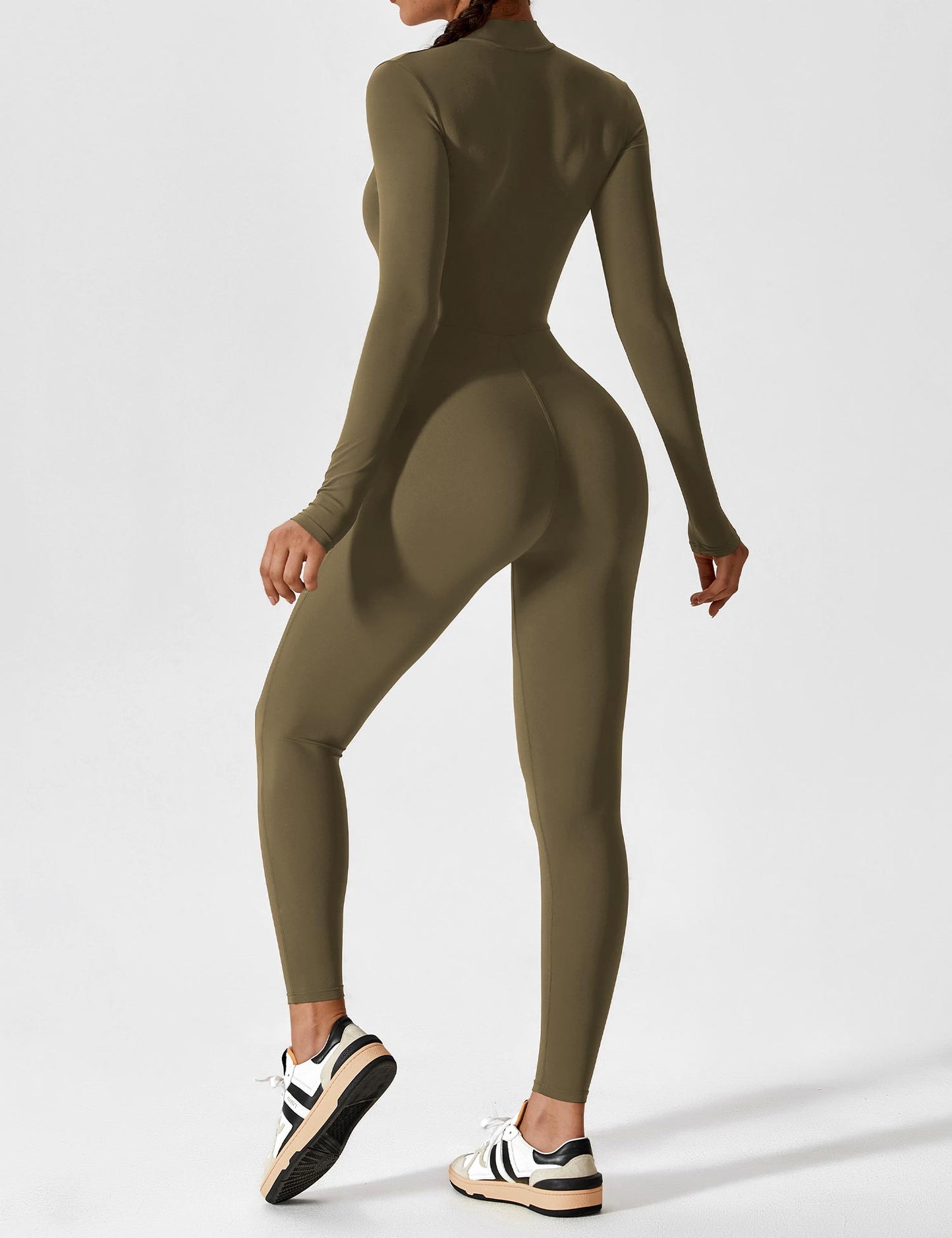 Carolin | Women's Spring Stretch Zip-Up Jumpsuit