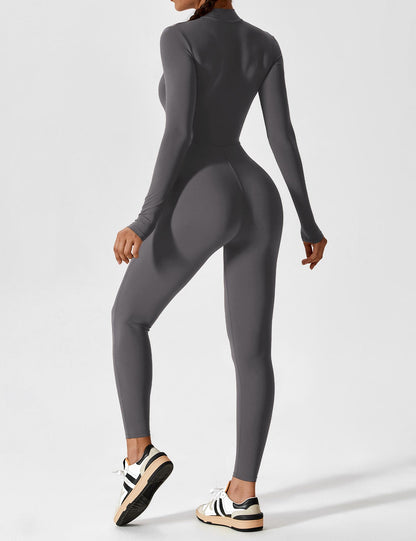 Carolin | Women's Spring Stretch Zip-Up Jumpsuit