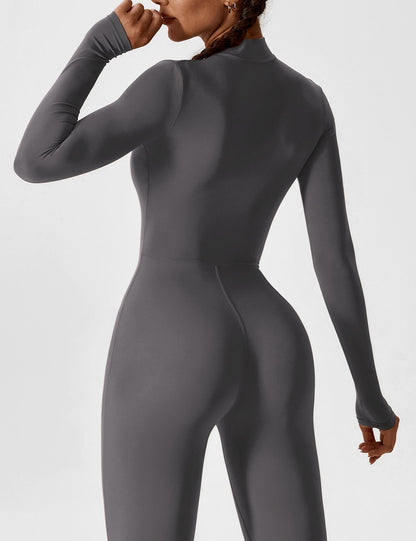 Carolin | Women's Spring Stretch Zip-Up Jumpsuit