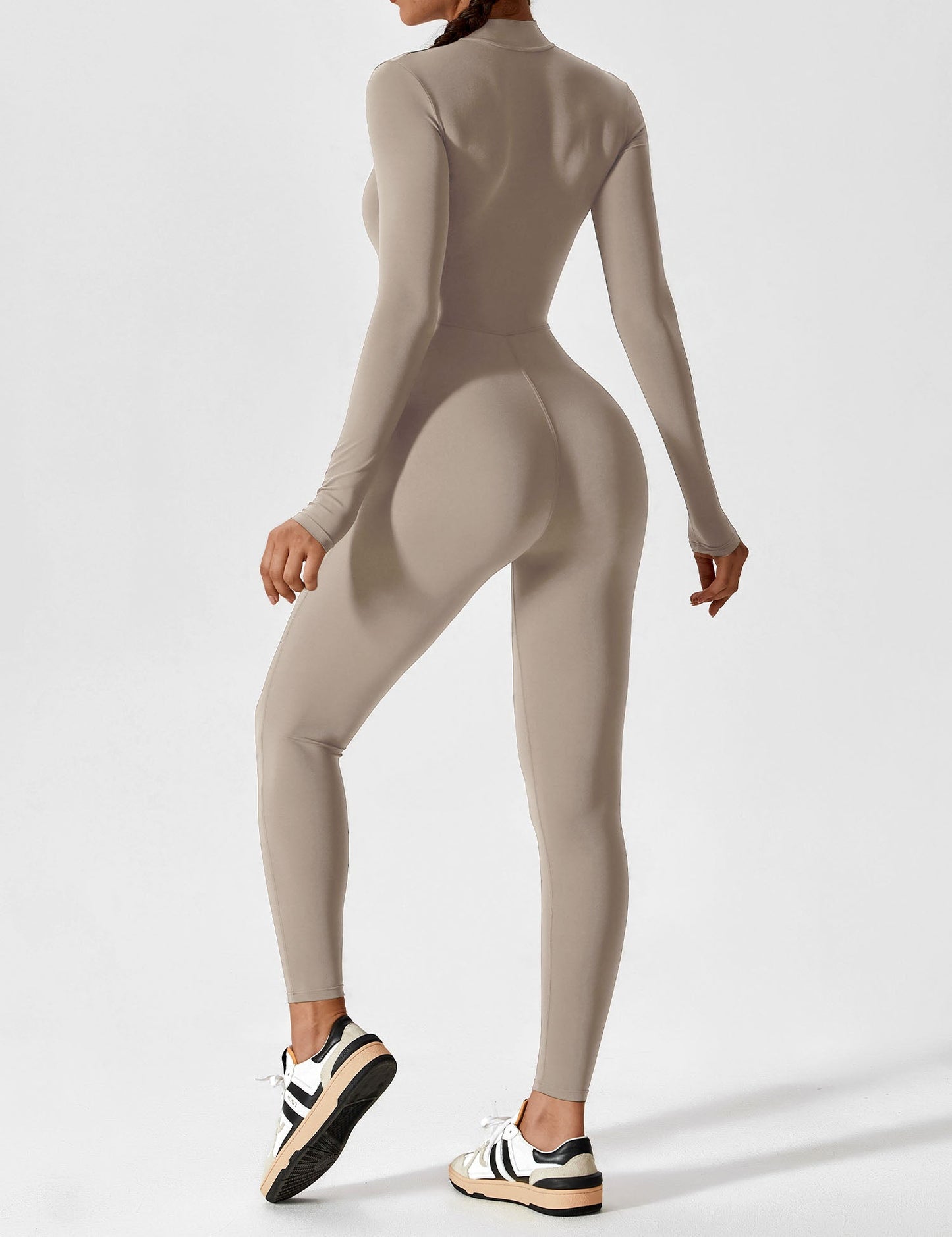 Carolin | Women's Spring Stretch Zip-Up Jumpsuit