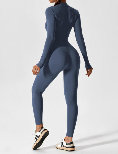 Carolin | Women's Spring Stretch Zip-Up Jumpsuit