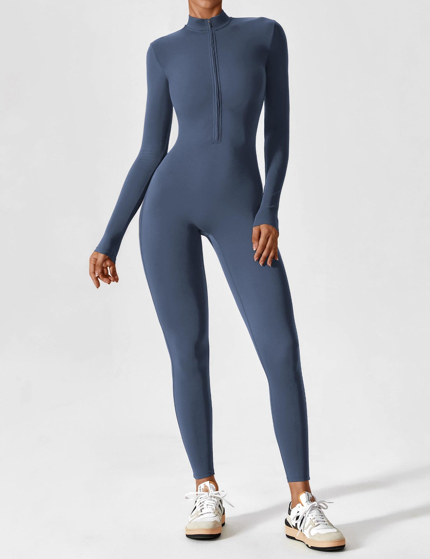 Carolin | Women's Spring Stretch Zip-Up Jumpsuit
