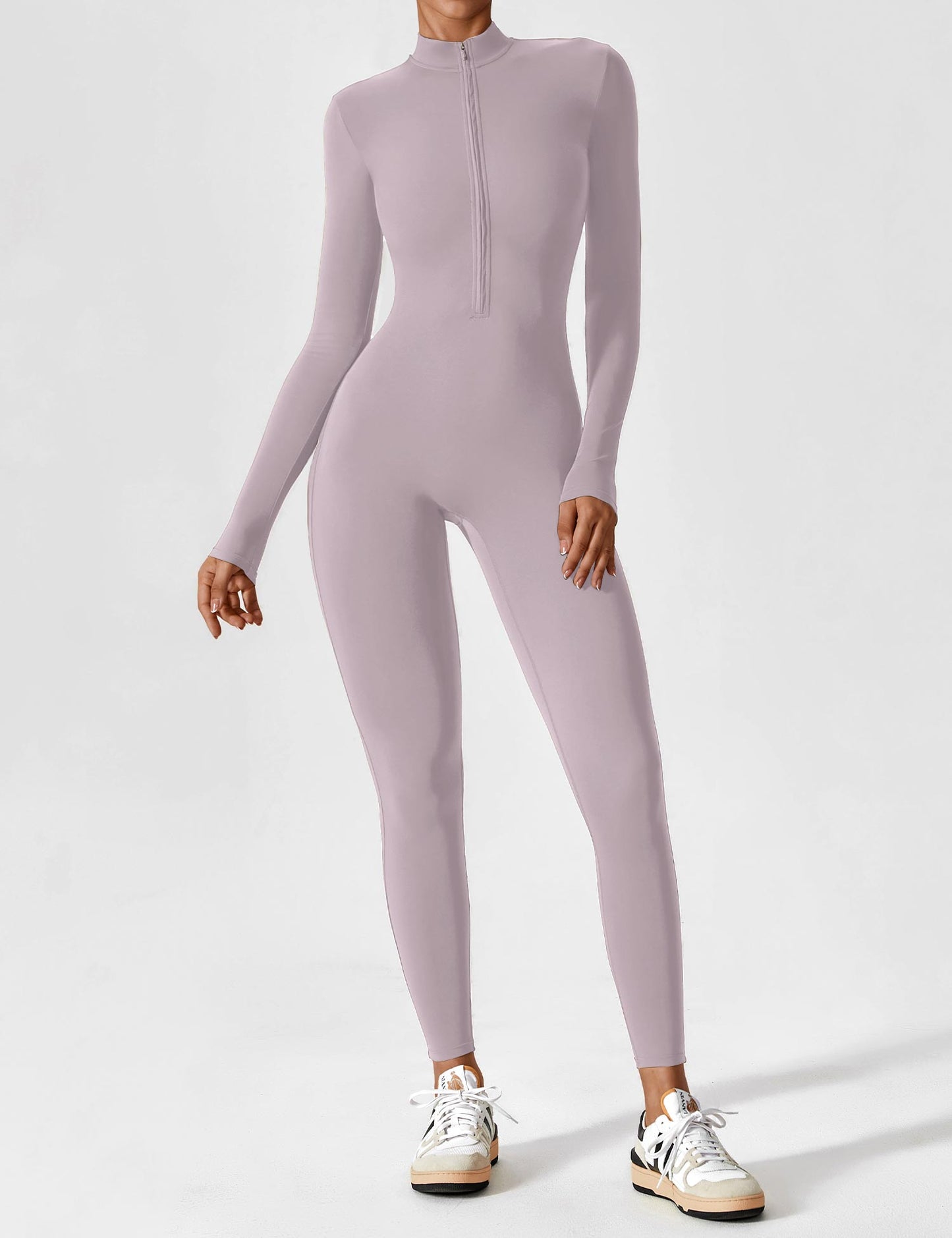 Carolin | Women's Spring Stretch Zip-Up Jumpsuit