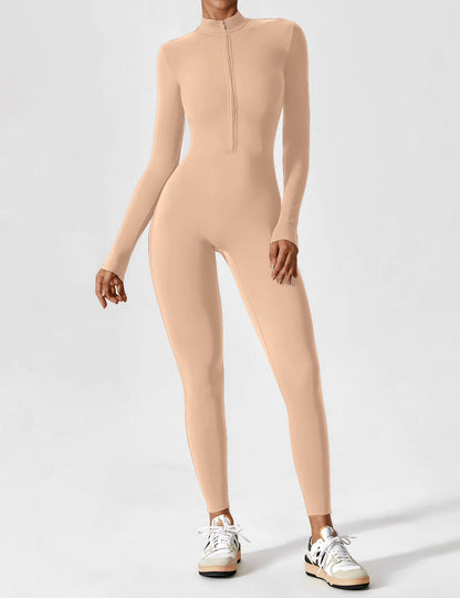 Carolin | Women's Spring Stretch Zip-Up Jumpsuit