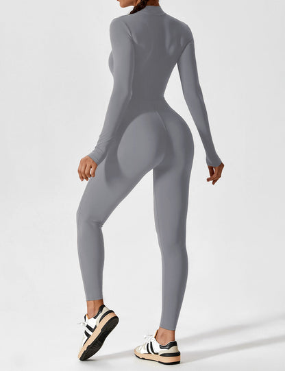 Carolin | Women's Spring Stretch Zip-Up Jumpsuit