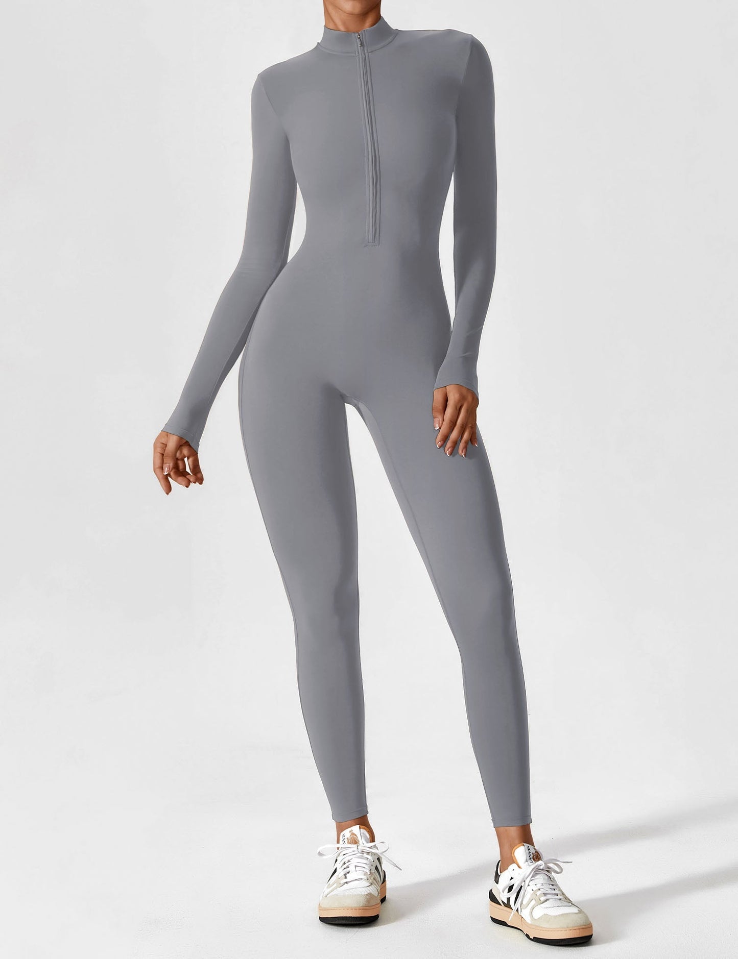 Carolin | Women's Spring Stretch Zip-Up Jumpsuit
