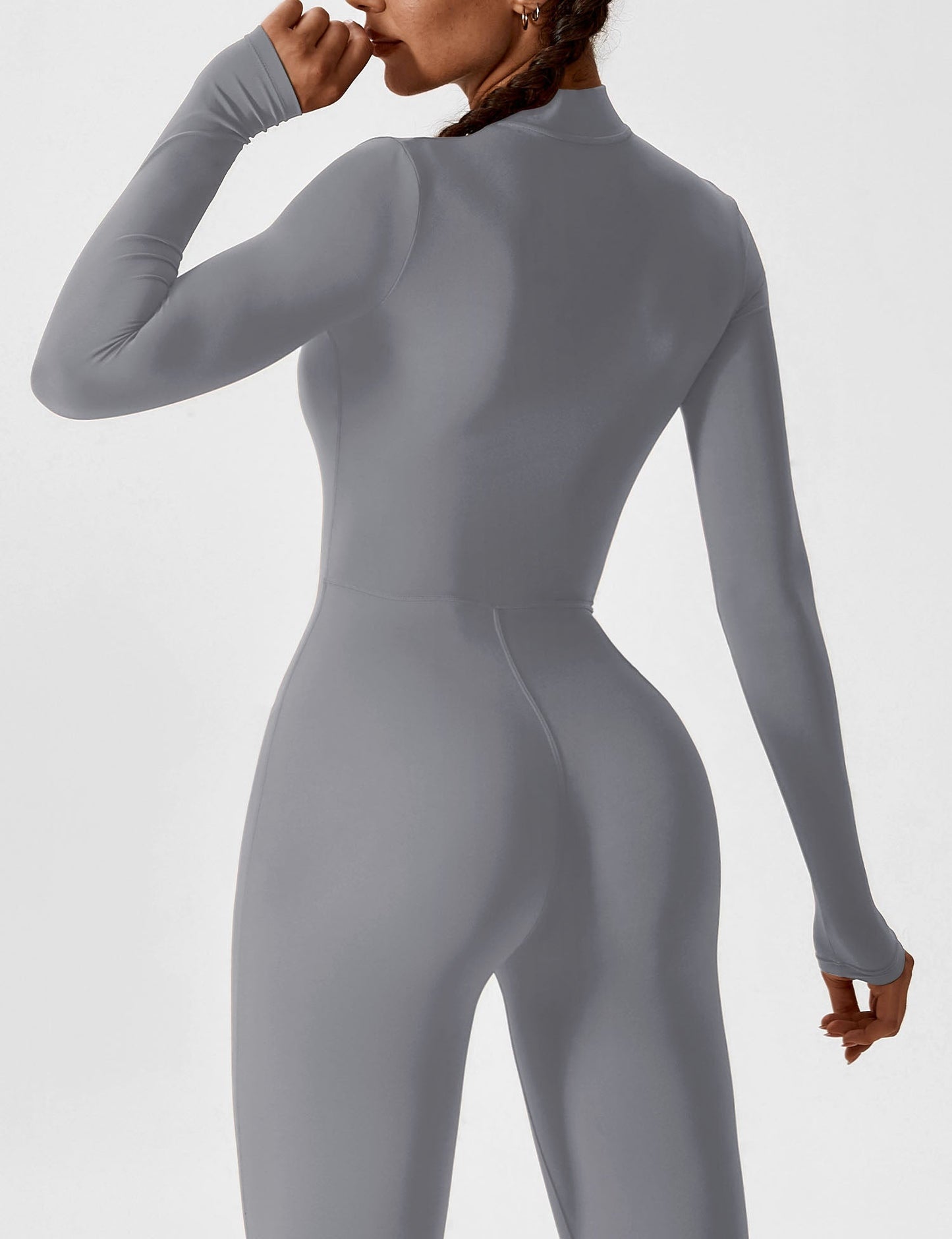 Carolin | Women's Spring Stretch Zip-Up Jumpsuit
