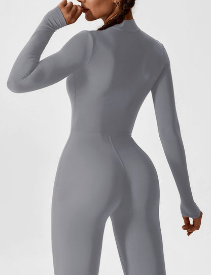 Carolin | Women's Spring Stretch Zip-Up Jumpsuit