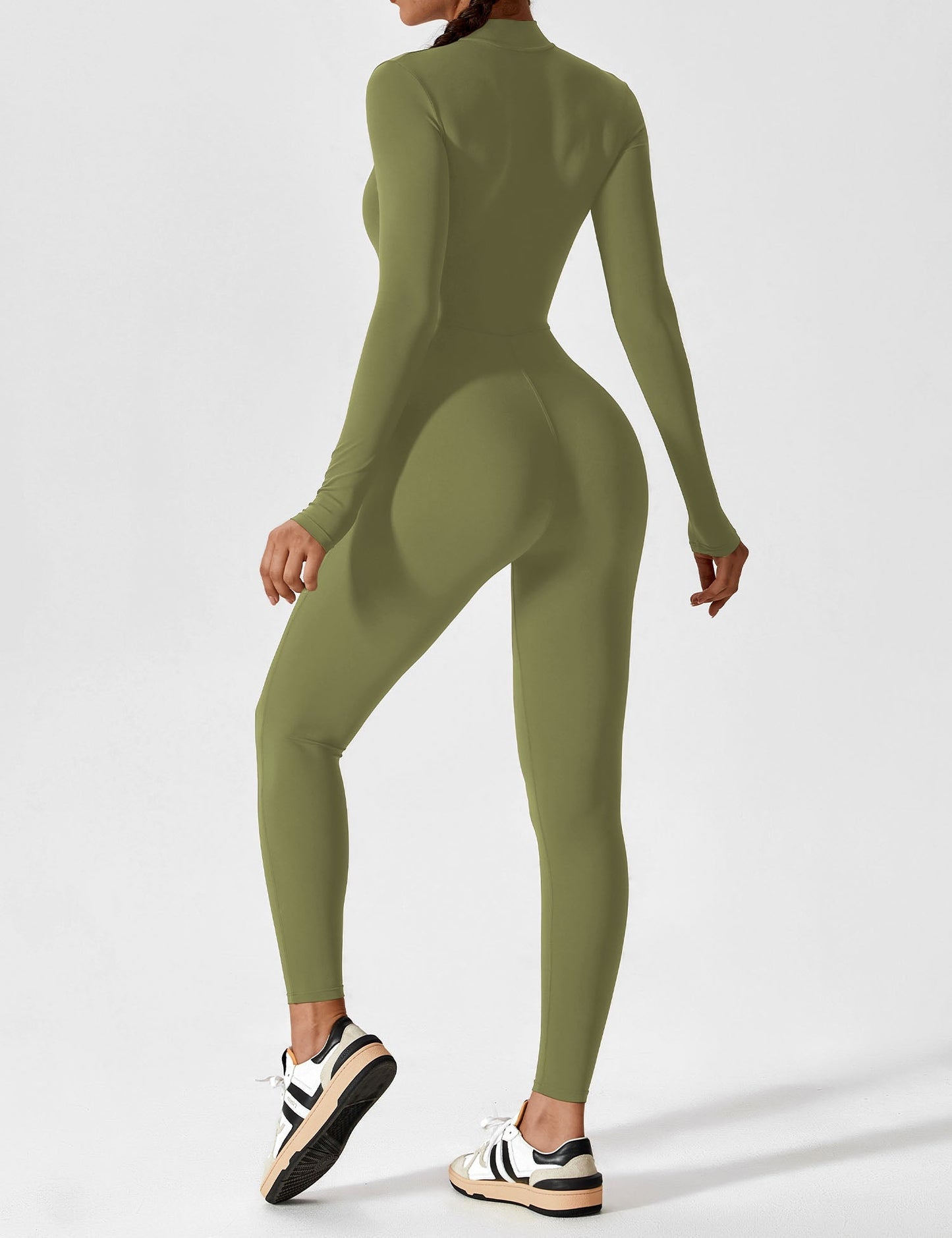 Carolin | Women's Spring Stretch Zip-Up Jumpsuit