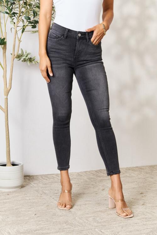 BAYEAS Cropped Skinny Jeans Jeans Trendsi   
