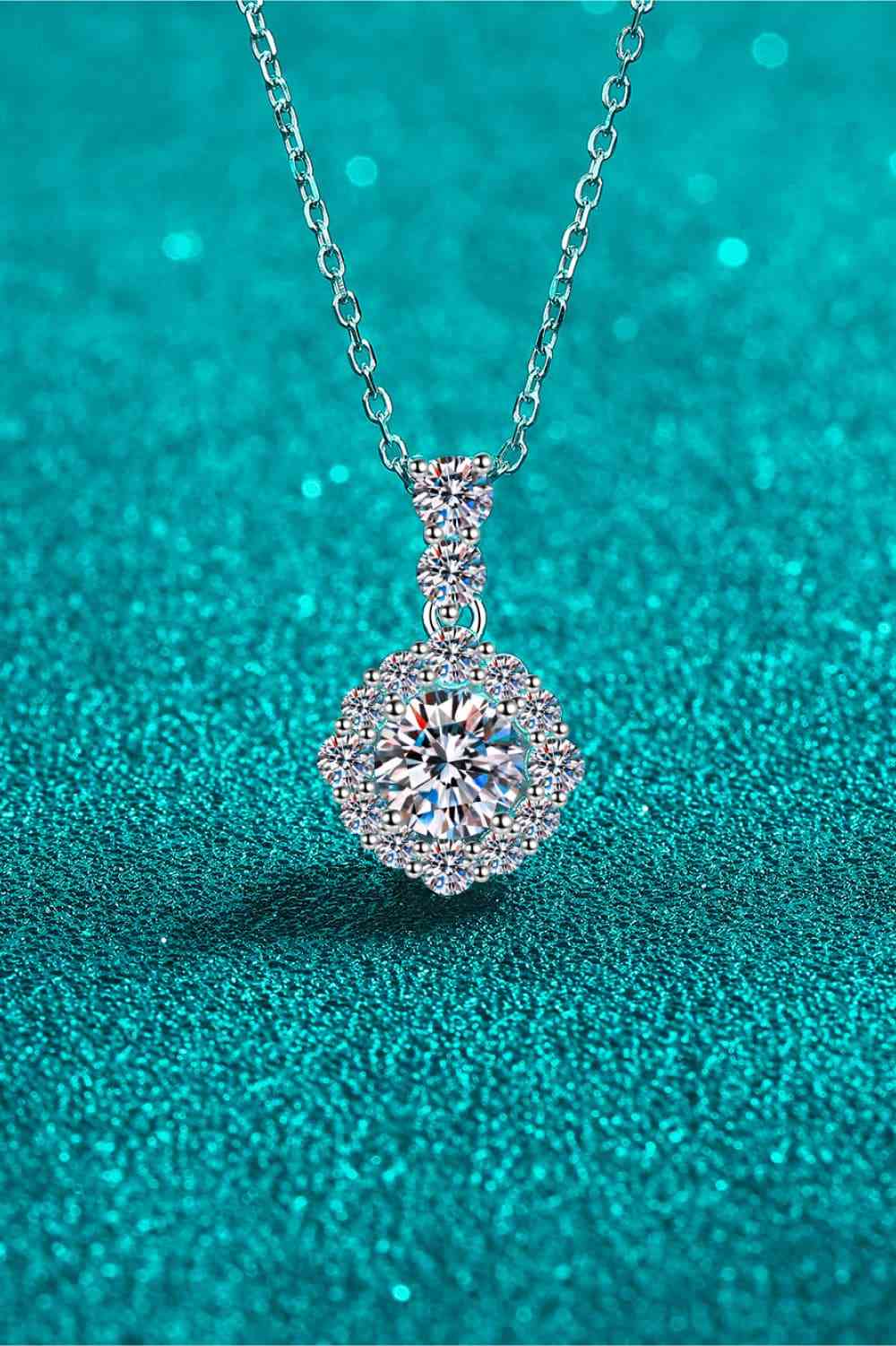 1 Carat Moissanite 925 Sterling Silver Necklace Accessories & Jewelry Trendsi   